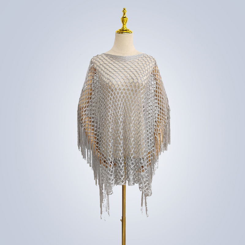 Moterų pliažo šalikėlis, megztas tinklinis, vienos spalvos poliesteris, saulės apsauga