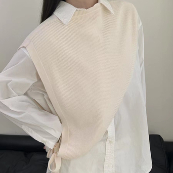 Moterų šalikė-liemenė, kašmyro imitacija, rudens–žiemos sezonas, elegantiškas visuomeninis stilius, vientisas raštas, 150 g