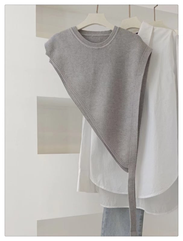 Moterų šalikė-liemenė, kašmyro imitacija, rudens–žiemos sezonas, elegantiškas visuomeninis stilius, vientisas raštas, 150 g