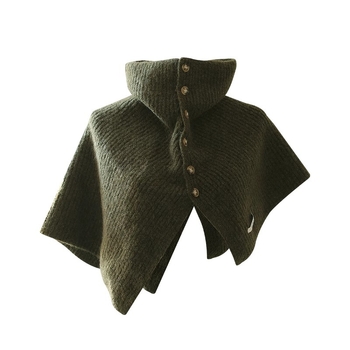 Vilnos šalis su aukštu kaklu — universalus nešiojimas, 10% vilnos sudėtis, megztas, žiemos šiluma