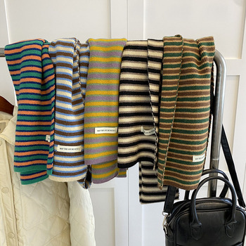 Šalikas - paprastas mezgimo technika, šiltas, žiemai, poliesterio audinys (>96% poliesterio), išleidimas 2024 m. ruduo