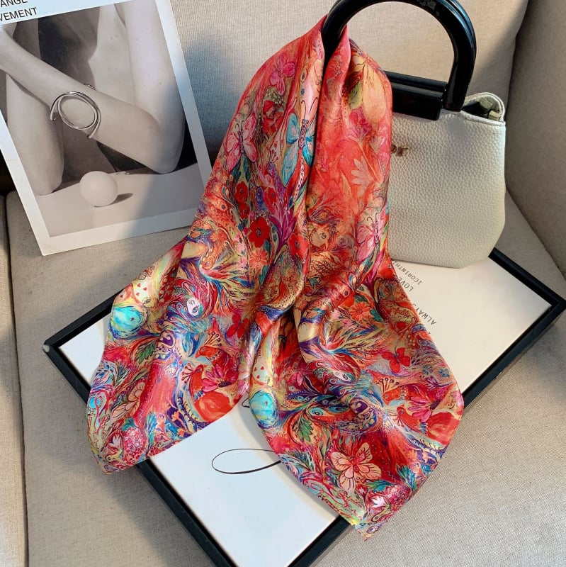 Μεταξωτό φουλάρι Nayue Silk Friends — ύφανση warp, 100% μετάξι, Άνοιξη 2022