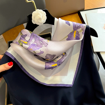 Mulberry Silk kvadratinė šalikas, Korėjos stilius, plokščias audinys, tie-dye, kilmė Hangzhou