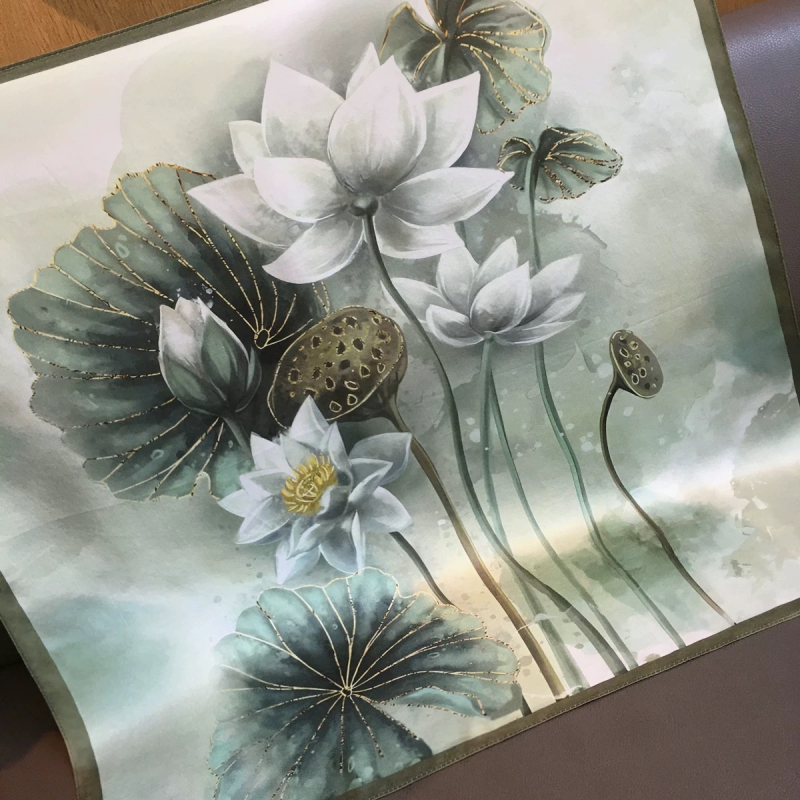 Šalikas iš 100% mulberry šilko, satino audinys, spauda, kvadratinė forma, literatūrinis retro stilius