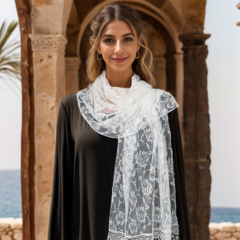 Poliesterio šalikas, warp mezgimo, audinio turinys 71–80%, apsauga nuo saulės ir dulkių, keturios sezonos