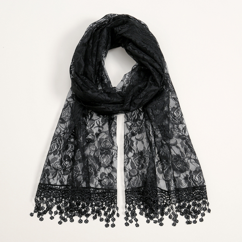 Poliesterio šalikas, warp mezgimo, audinio turinys 71–80%, apsauga nuo saulės ir dulkių, keturios sezonos