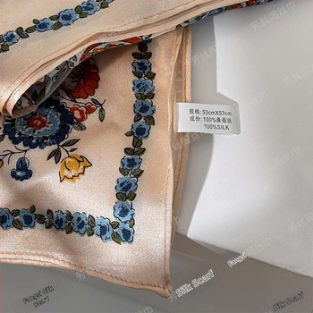 Paisley šilko kvadratinis šalikas (Vasara, 100% šilkas, Kvadratinis, Literatūrinis retro, Spauda)