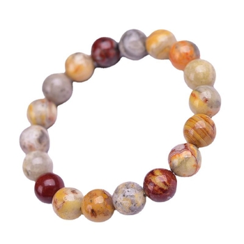 Natūralaus kristalo apyrankė – poliruota, unisex, paprastas geometrinis stilius, kilmė Yiwu