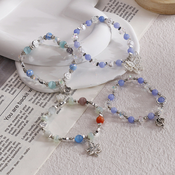 Apyrankė – Rankų darbo iš katės akies akmens moterims, geometrinis dizainas, vasara 2024