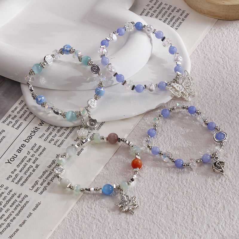 Apyrankė – Rankų darbo iš katės akies akmens moterims, geometrinis dizainas, vasara 2024