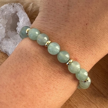 Natūralaus akmens apyrankė, rankų darbo, geometrinė forma, unisex, naujas kinų stilius