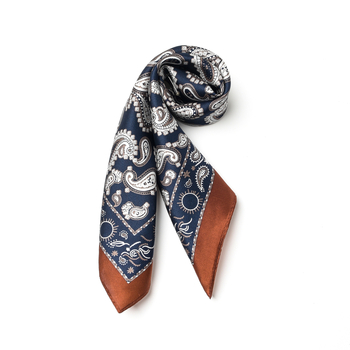 Poliesterio kvadratinė šalikė | lygus mezgimas; spauda, tie-dye, gėlių purškimas; stilius: mažas kvadratinis šalikas, naujas kinų stilius; sezonas: ruduo; kilmė: Jinhua