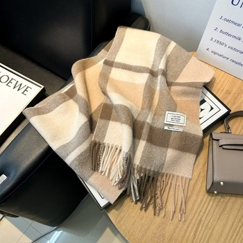 Vilninis šalikas, 100% vilna, paprastas mezgimas, tie-dye, žiema 2024, britų stilius