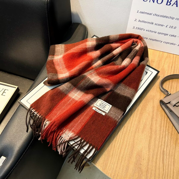 Vilninis šalikas, 100% vilna, paprastas mezgimas, tie-dye, žiema 2024, britų stilius