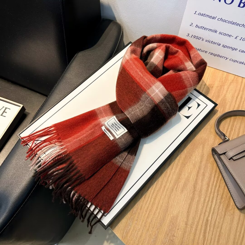 Vilninis šalikas, 100% vilna, paprastas mezgimas, tie-dye, žiema 2024, britų stilius