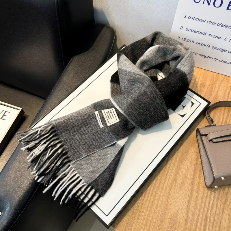 Vilninis šalikas, 100% vilna, paprastas mezgimas, tie-dye, žiema 2024, britų stilius