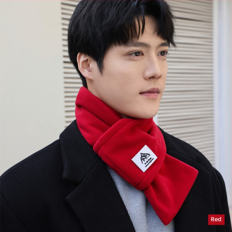 P·M·Duo fliso šalis vyrams, kaklo šildytuvas žiemai, poliesteris, megztas audinys