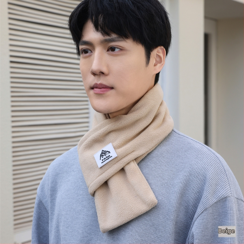 P·M·Duo fliso šalis vyrams, kaklo šildytuvas žiemai, poliesteris, megztas audinys