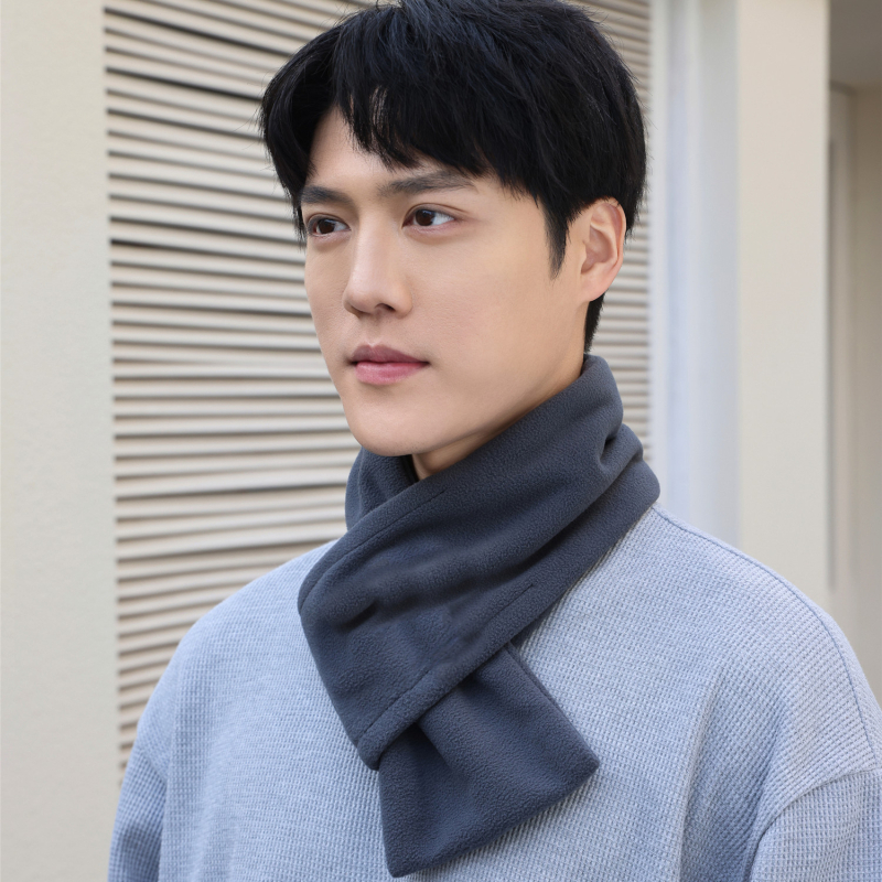 P·M·Duo fliso šalis vyrams, kaklo šildytuvas žiemai, poliesteris, megztas audinys