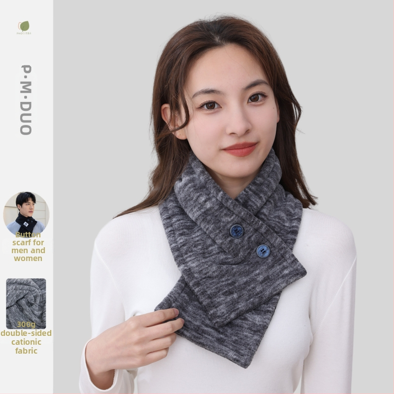 P·M·Duo fliso šalis vyrams, kaklo šildytuvas žiemai, poliesteris, megztas audinys