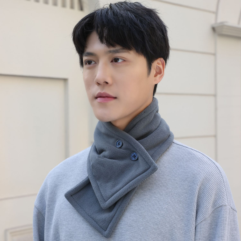 P·M·Duo fliso šalis vyrams, kaklo šildytuvas žiemai, poliesteris, megztas audinys