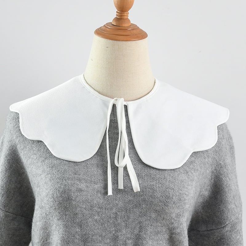 Moteriška medvilninė dirbtinė apykaklė, japonių–korėjiečių švelnaus stiliaus dekoratyvus aksesuaras visoms sezonoms