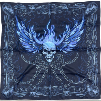 Kvadra­tinė galvos šalikas su kelių stilių elementų (warp-knitted poliesteris; spaudinimas; vasaros naudojimui; 2025 m. pavasario leidimas; stilius: kvadratinis rankšluostis, street, hip hop, IN stilius)