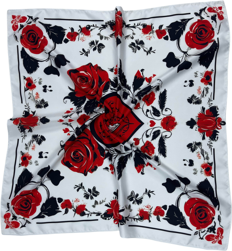 Kvadra­tinė galvos šalikas su kelių stilių elementų (warp-knitted poliesteris; spaudinimas; vasaros naudojimui; 2025 m. pavasario leidimas; stilius: kvadratinis rankšluostis, street, hip hop, IN stilius)