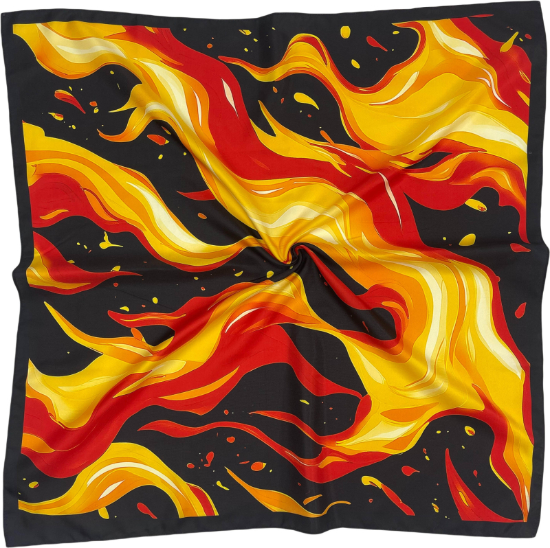 Kvadra­tinė galvos šalikas su kelių stilių elementų (warp-knitted poliesteris; spaudinimas; vasaros naudojimui; 2025 m. pavasario leidimas; stilius: kvadratinis rankšluostis, street, hip hop, IN stilius)