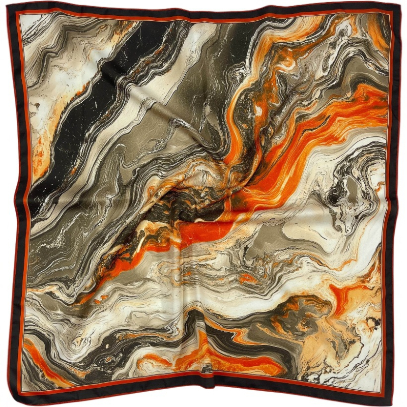 Kvadra­tinė galvos šalikas su kelių stilių elementų (warp-knitted poliesteris; spaudinimas; vasaros naudojimui; 2025 m. pavasario leidimas; stilius: kvadratinis rankšluostis, street, hip hop, IN stilius)