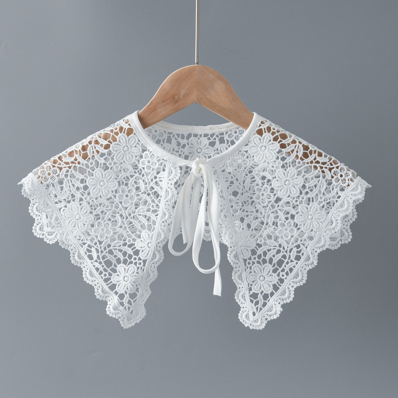 Moterų nėrinių apykaklė, siuvinėta nailono nėriniai, visų metų stilus japoniškai-korejiškai saldus stilus