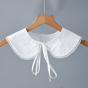 Dirbtinė apykaklė moterims, medvilnė, twill audinys, vienos spalvos, dekoratyvinė