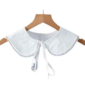 Dirbtinė apykaklė moterims, medvilnė, twill audinys, vienos spalvos, dekoratyvinė