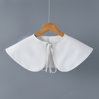 Šalikas su imitacine apykakle, satino audinys, monochrominis raštas, tinkamas visiems sezonams, japoniško/korejiško mielas stilius, dekoratyvus aksesuaras