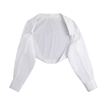 Šifono moterų išorinis rūbas su dekoratyvine apykakle ir šalikėliu, vienos spalvos modelis, ilgomis rankovėmis, tinka visoms sezonoms