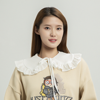 Moters dirbtinis kaklas su burbuliu stiliu ir raišteliu, slub medvilnės audinys, 71–80% medvilnė, visoms sezonoms