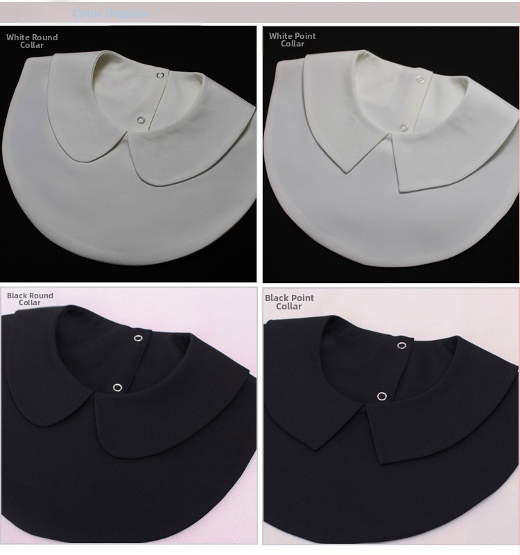 Kórejský štýlový dekoratív falošný golier, bavlna, jednoduchá tkanina, leto, štýl Puchang