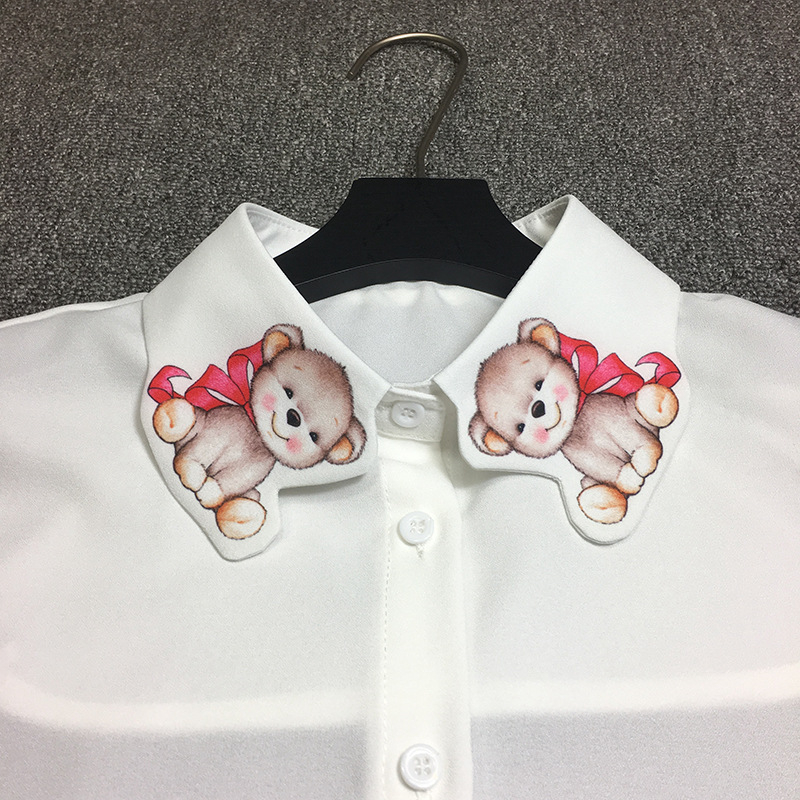 Netikra apykaklė marškinėliams – nailono pluoštas, plokščias audimas, dekoratyvinė funkcija, spalvų derinimo raštas, įkvėptas Korejos stiliaus