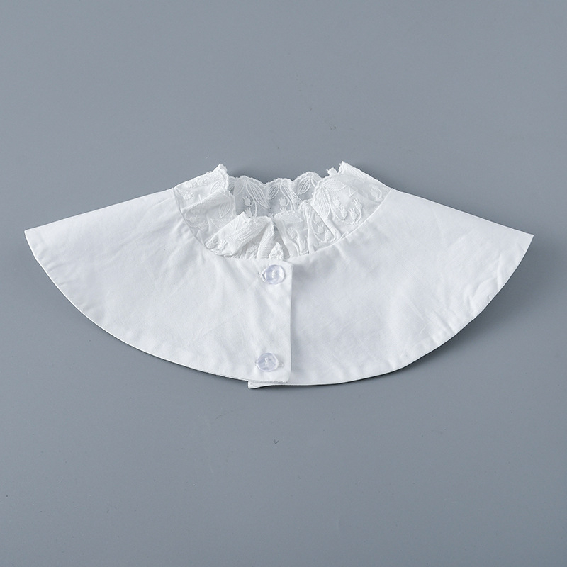 Dekoratyvinė melaginga apykaklė moterims su raišteliais – dviejų naudojimo šalikėlis, twill medvilnė, vienarūšis raštas, visoms sezonoms, japoniškas ir korėjietiškas saldus stilius