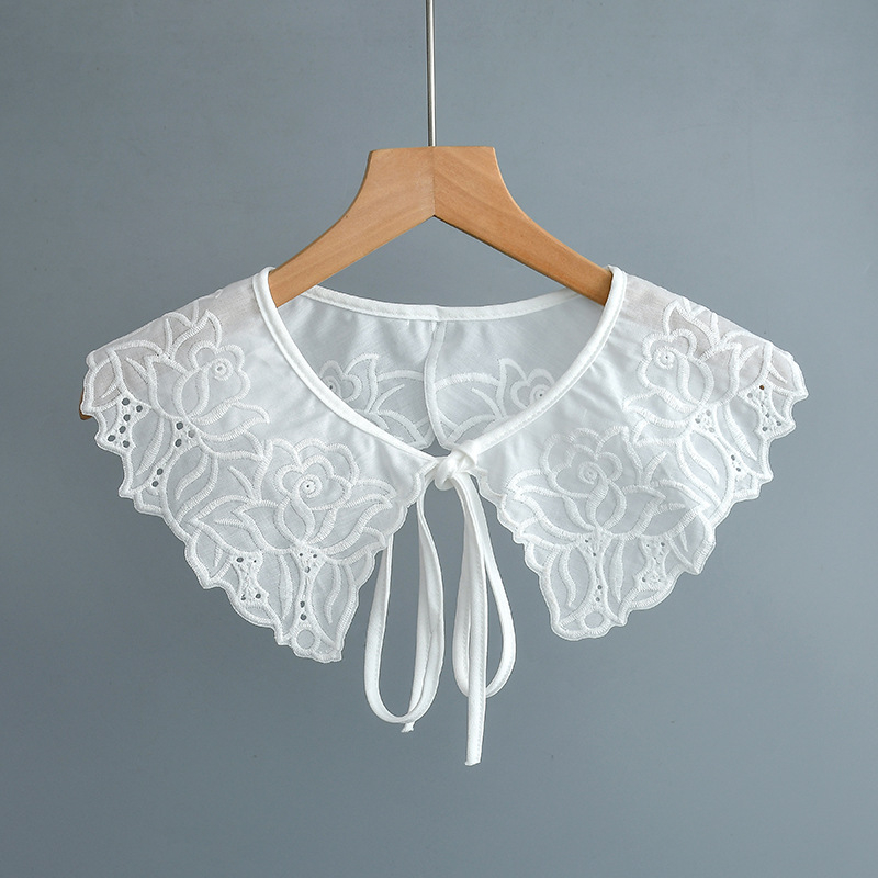 Atsegiamas dekoratyvinis apykaklės aksesuaras moterų suknelėms ir megztiniams - medvilnė - visos sezonos - dekoras