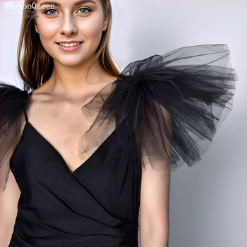 Tinklinis pečių aksesuaras vestuvinei suknelei - rankų darbo, vieno tono Puchango stilius, pritaikoma dekoracija MG50A