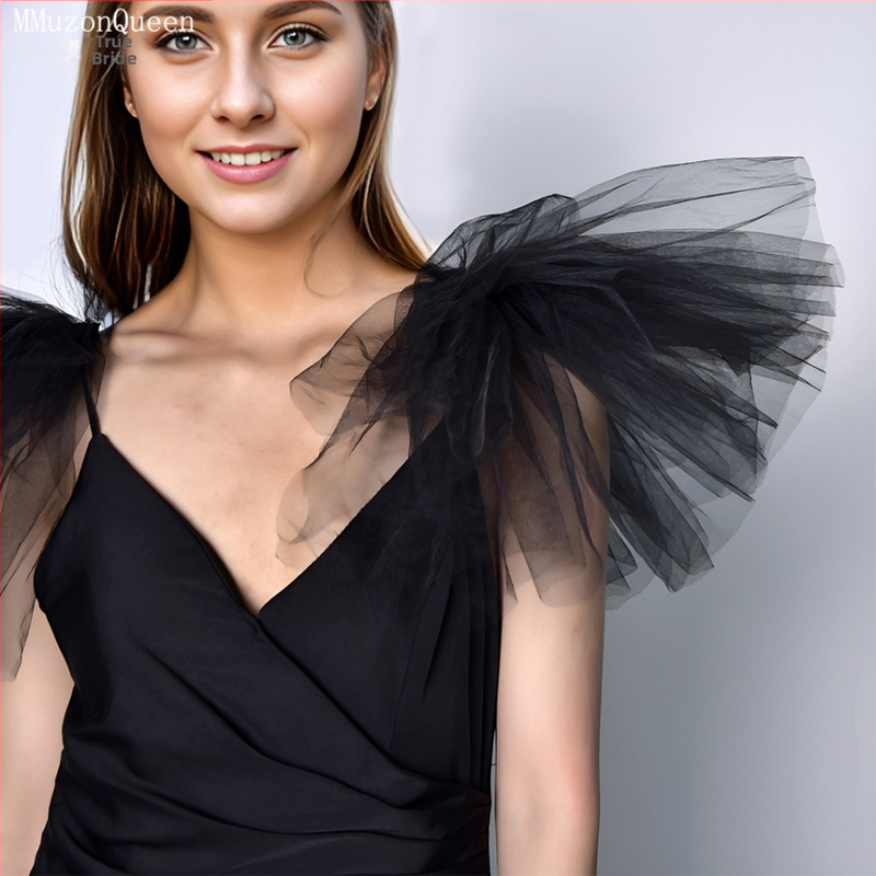 Tinklinis pečių aksesuaras vestuvinei suknelei - rankų darbo, vieno tono Puchango stilius, pritaikoma dekoracija MG50A