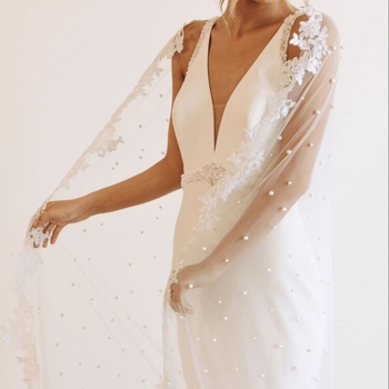 Nuotakos šalis su perlų nėriniu – poliesteris, vienos spalvos raštas, išsiuvinėtas, visiems sezonams