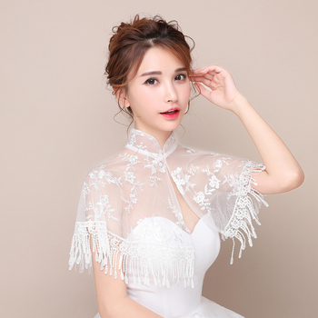 Nuotakos tinklo nėrinių šalis su kutais – nailono siūlai, gėlių raštas, dekoratyvinis naudojimas vestuvėms ir saulės apsauga