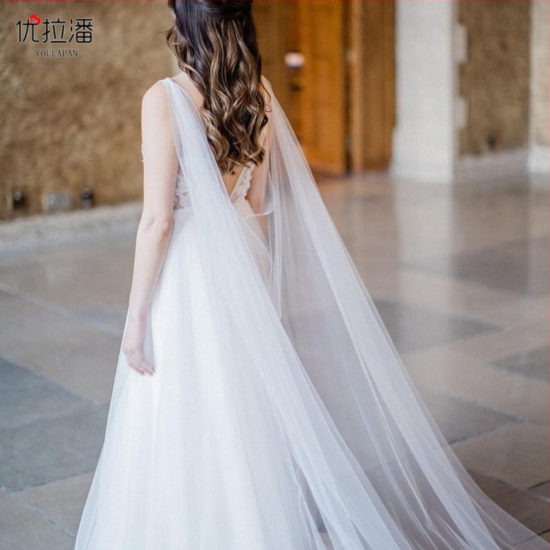 Moterų monohrominis tinklinis šalikas vestuvėms, rankų darbo