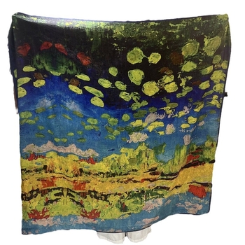 Woochun kvadratinis šalis vintage etninio stiliaus, acetato audinys; polieteris; viskozė; turinys 51–60%.