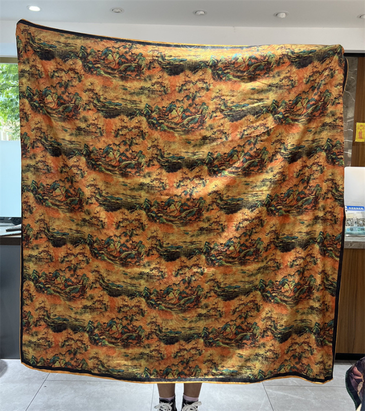 Woochun kvadratinis šalis vintage etninio stiliaus, acetato audinys; polieteris; viskozė; turinys 51–60%.