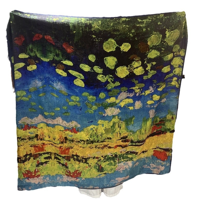 Woochun kvadratinis šalis vintage etninio stiliaus, acetato audinys; polieteris; viskozė; turinys 51–60%.