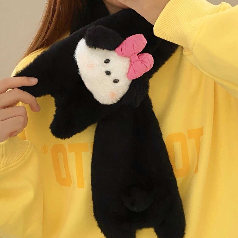 Šalikas su leopardo raštu, pūkų audinys, šilta žiemai, rankų siuvinėtas, Žiema 2024 kolekcija