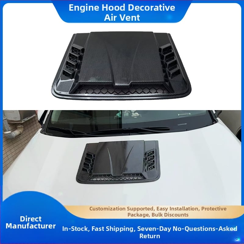 Universali netikro oro išleidimo gaubtų dangtis variklio gaubtui — dekoratyvus, ABS, lipnus montavimas